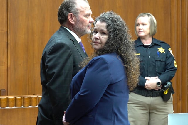 Sarah Hartsfield in court.