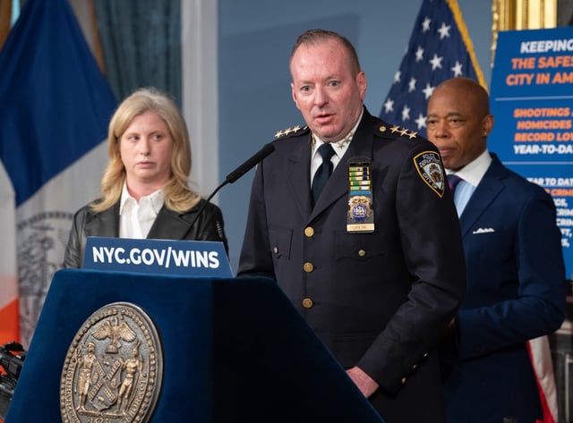 NYPD Chief of Crime Control Strategies, Michael LiPetri,  speaks during a press conference Tuesday, June 3, 2025 in Manhattan, New York. (Barry Williams/ New York Daily News)