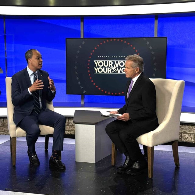 Democratic Attorney General candidate Jay Jones sat down for a town hall with ABC13's Pat Simon. (WSET)