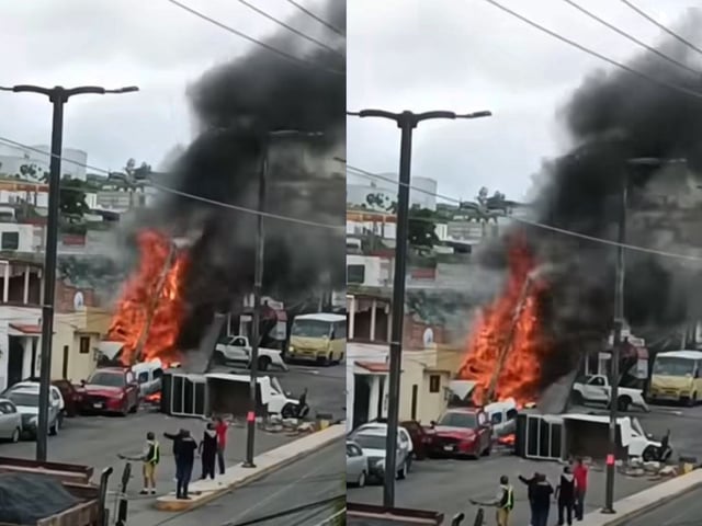vIDEO DEL CAMION SIN FRENOS QUE SE STRELLA CON SEIS AUTOS