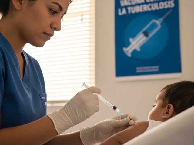 La Secretaría de Salud anuncia el regreso de la vacuna contra la tuberculosis para los recién nacidos. Imagen hecha con IA.