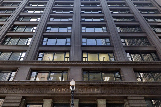 A view of the Marquette Building, which houses the MacArthur Foundation headquarters.