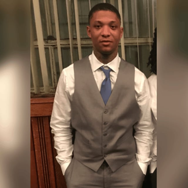 This photo provided by John Hall Thomas shows Derrick Groves in New Orleans on Oct. 24, 2019 during a court appearance related to a 2018 shooting that killed two people and injured others. (John Hall Thomas via AP)