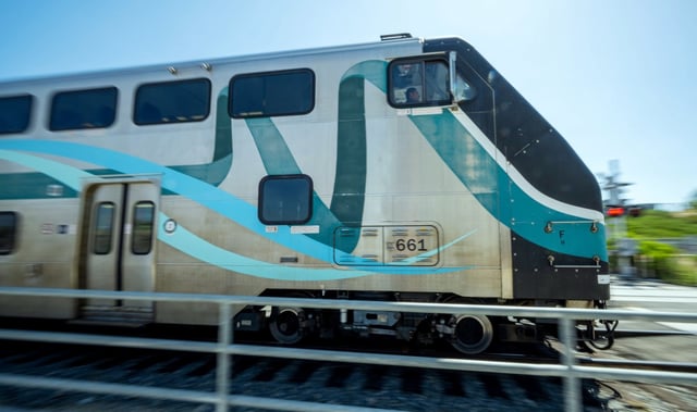 A Metrolink train is seen Wednesday, June 19, 2024. The Metrolink 91/Perris Valley Line will close Saturday, June 22, 2024, and Sunday, June 23, 2024, because of an expansion project. (Photo by Terry Pierson, The Press-Enterprise/SCNG)