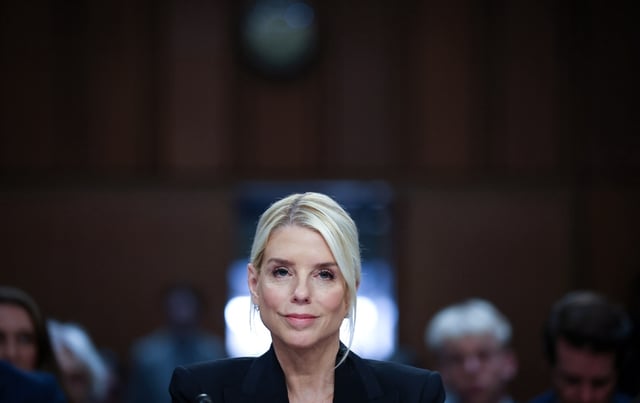 Attorney General Pam Bondi testifies before the Senate Judiciary Committee on October 7, 2025.