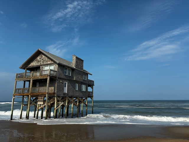 An abandoned home in North Carolina's Outer Banks.
