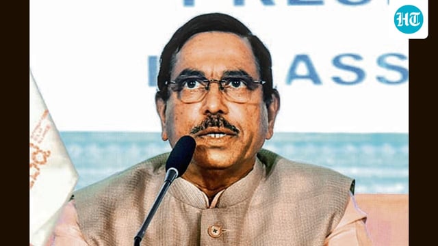 Minister of New and Renewable Energy Government of India, Pralhad Joshi addresses the 8th International Solar Alliance Assembly at the Ashok Hotel, in New Delhi on Wednesday. (ANI)