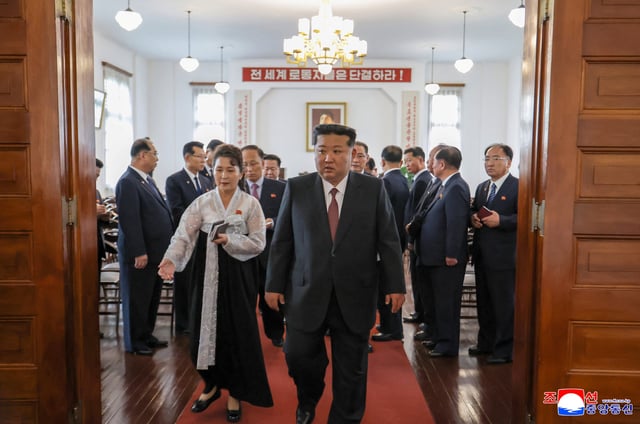North Korean leader Kim Jong Un visits the Party Founding Museum on the occasion of the 80th anniversary of the founding of the Workers' Party of Korea, in Pyongyang, North Korea, October 8, 2025, in this pictured released October 9, 2025 by North Korea's official Korean Central News Agency. KCNA via REUTERS