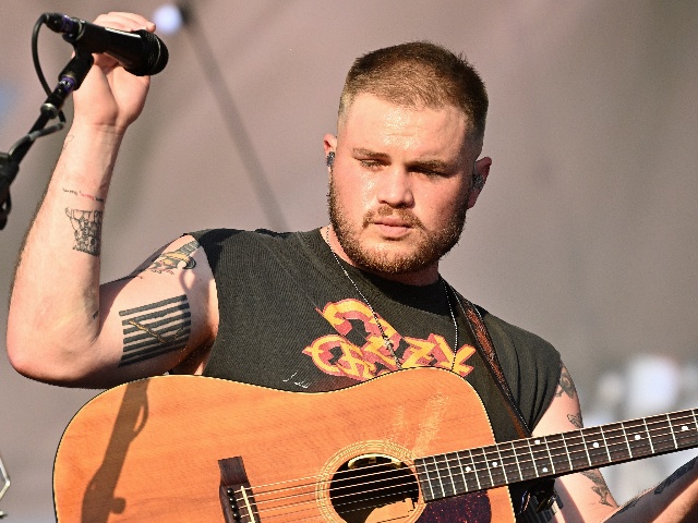 LONDON, ENGLAND - JUNE 28: Zach Bryan headlines the Great Oak Stage at BST Hyde Park on June 28, 2025 in London, England. (Photo by Gus Stewart/Redferns)