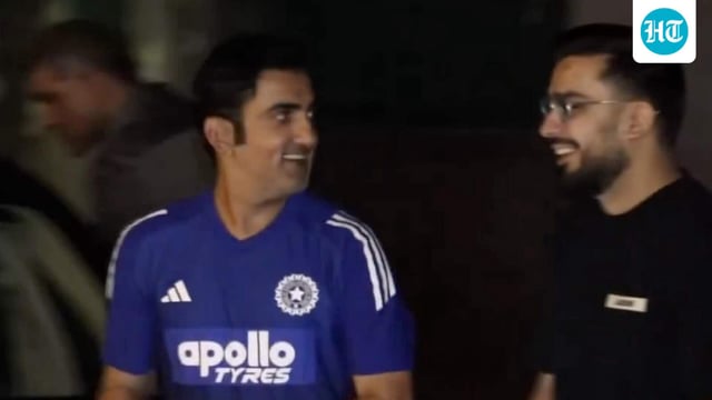 Gautam Gambhir hosted the dinner at his residence, and was spotted arriving in a private vehicle just ahead of the team bus, still geared up in the team's training clothes.