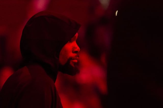 Houston Rockets forward Kevin Durant (7) is seen during the second half of a preseason NBA basketball game in Houston, Wednesday, Oct. 8, 2025.