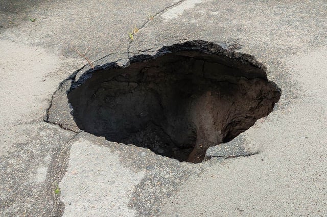 Sinkhole. Image: iStock