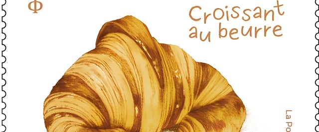 Des timbres à l’effigie du croissant au beurre ont été mis en vente par La Poste.