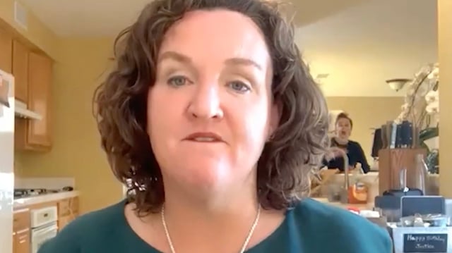 Katie Porter caught swearing at staffer on camera.