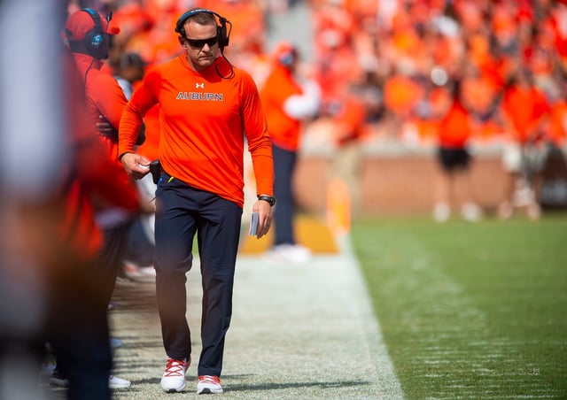 Auburn Tigers head coach Bryan Harsin as the Auburn Tigers take on Penn State Nittany Lions at Jordan-Hare Stadium in Auburn, Ala., on Saturday, Sept. 17, 2022.
