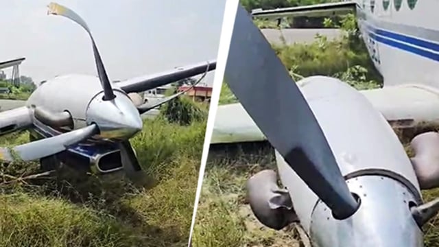 The crash took place shortly after taking off.