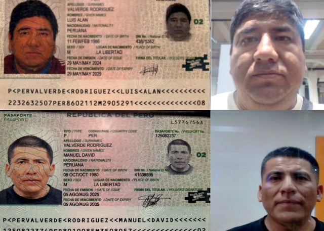Luis Alan Valverde Rodríguez y Manuel David Valverde Rodríguez, tíos de Pequeño J que habrían participado del triple crimen