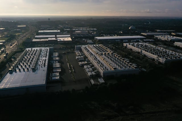 An Amazon Web Services data center in Manassas, Virginia, on Wednesday, July 9, 2025.