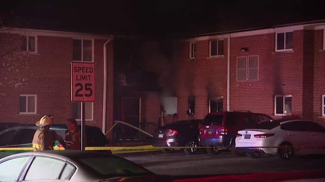 An apartment caught fire at Farmington Plaza Apartments on Shiawassee Street in Farmington on Oct. 9.