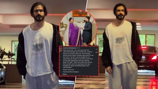 Harshvarrdhan Kapoor at cousin Anshula Kapoor's engagement | Image: Instagram 