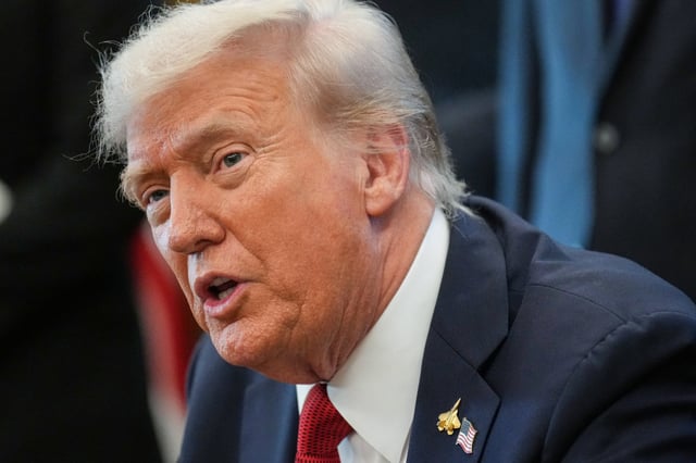 President Donald Trump in the Oval Office at the White House on Oct. 6, 2025.
