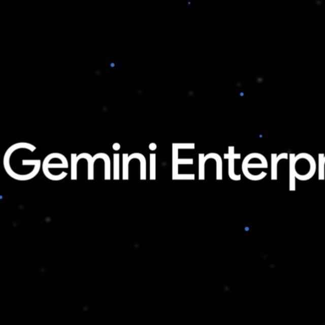 The Gemini Enterprise branding and sample imagery.