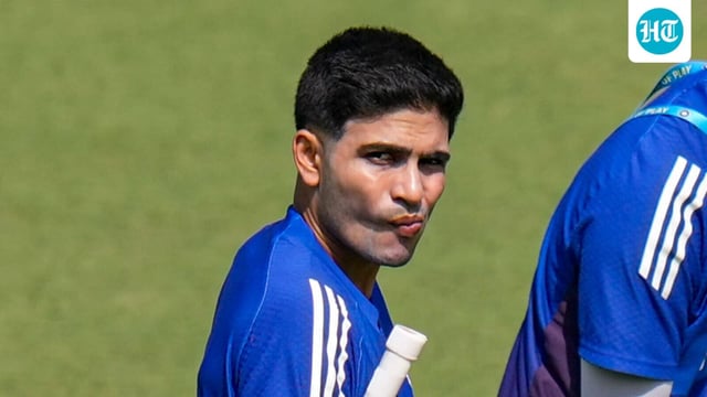 India's captain Shubman Gill during a practice session on the eve of the second test cricket match of the series between India and West Indies