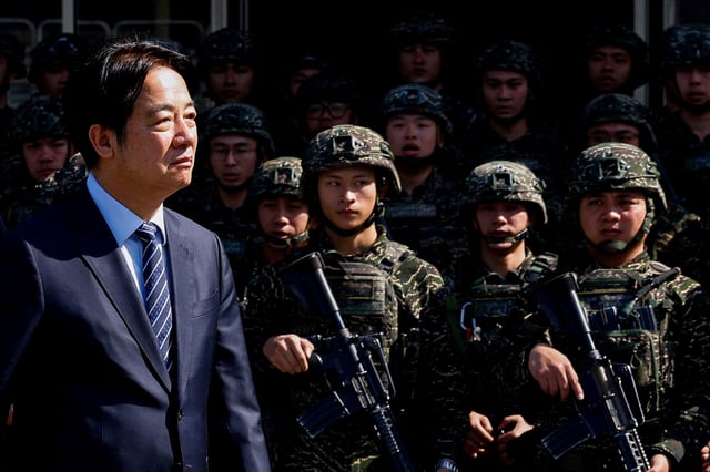 Taiwan's President Lai Ching-te pays a visit to Songshan airbase in Taipei, Taiwan March 21, 2025. REUTERS/Ann Wang/File Photo/File Photo