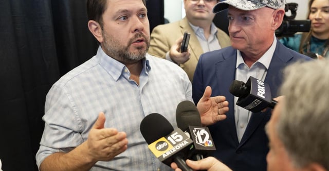 Arizona Democratic Sen. Ruben Gallego, Sen. Mark Kelly | Getty Images