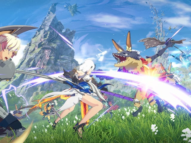 Blue Protocol: Star Resonance codes - Characters fighting a monster