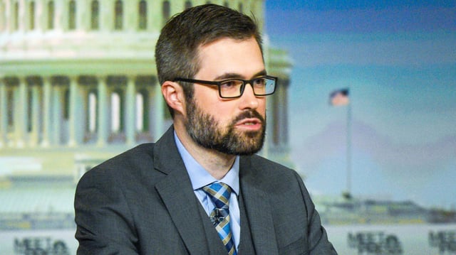 Mark Bray, Author, Antifa: The Anti-Fascist Handbook," on "Meet the Press" in Washington, D.C., on Aug. 20, 2017.