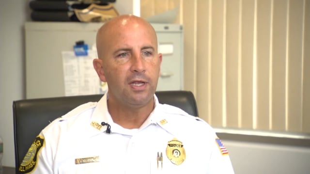 Haverhill Police Chief Robert Pistone during an interview.
