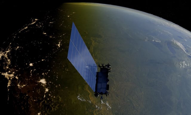 Artist's concept of a Starlink satellite in orbit (Credit: Wikiideas1/CC 4.0).