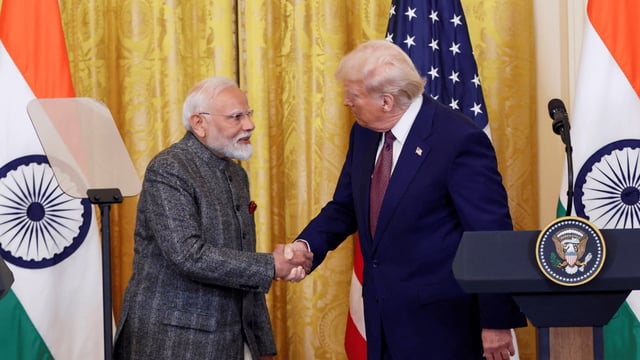 File photo of Prime Minister Narendra Modi and US President Donald Trump. | ANI