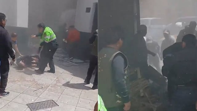 El derrumbe ocurrió alrededor de la 1:30 p.m. en el cruce de los jirones San Diego y Dante. Bomberos y rescatistas acudieron al lugar para evacuar a las víctimas.