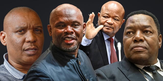 Illustrative image | Police Minister Senzo Mchunu's chief of staff, Cedric Nkabinde. (Photo: Gallo Images / Sharon Seretlo) | Suspended Deputy National Commissioner of Crime Detection Shadrack Sibiya. (Photo: Gallo Images / Phill Magakoe) | Senzo Mchunu. (Photo: Phando Jikelo / RSA Parliament) | National Police Commissioner Fannie Masemola. (Photo: Gallo Images / Brenton Geach)