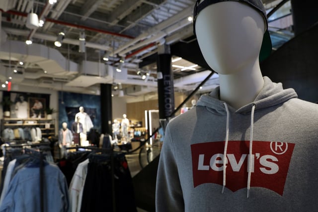 The Levi's logo is seen on a shirt in a Levi Strauss store in New York City, U.S., March 19, 2019. REUTERS/Brendan McDermid
