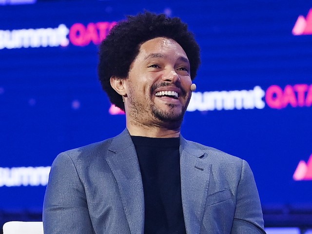 Trevor Noah, Author & Presenter on Centre Stage during the opening night of Web Summit Qatar 2024 at the Doha Exhibition and Convention Center in Doha, Qatar. (Photo By Stephen McCarthy/Sportsfile for Web Summit Qatar via Getty Images)