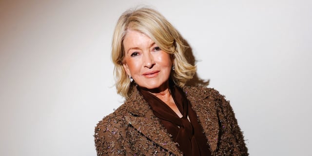 Martha Stewart at the Tory Burch fashion show at the Museum of Modern Art on February 10, 2025 in New York.