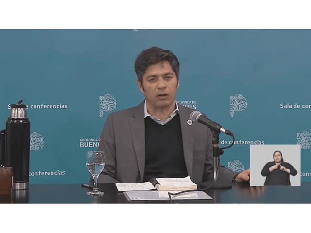 Axel Kicillof volvió a mostrarse como alternativa a las políticas que propone Javier Milei.
