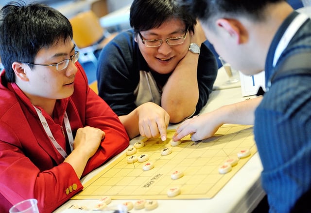 Men Play Chinese Chess