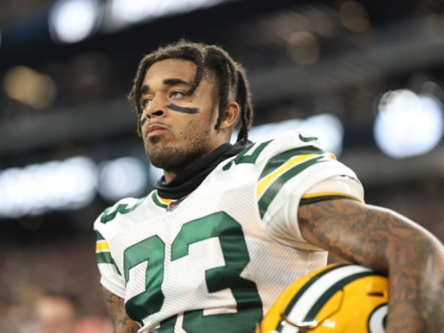 xx during an NFL football game between the 
Las Vegas Raiders and the Green Bay Packers, Monday, Oct. 9, 2023 in Las Vegas. (Michael Owens via AP)
