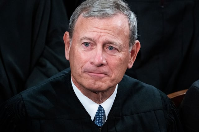 Supreme Court Chief Justice John Roberts attends President Joe Biden's State of the Union address in the House Chamber of the U.S. Capitol on Tuesday, February 7, 2023.
