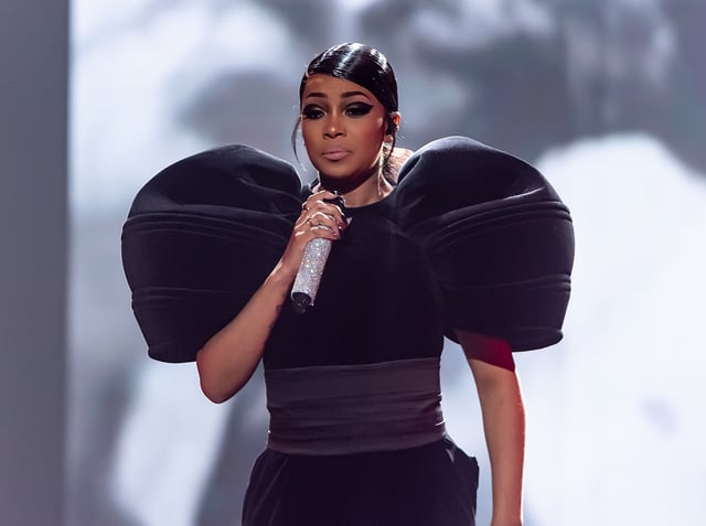 Singer Monica performs on stage during the 2019 Black Girls Rock! at NJ Performing Arts Center on August 25, 2019 in Newark, New Jersey.