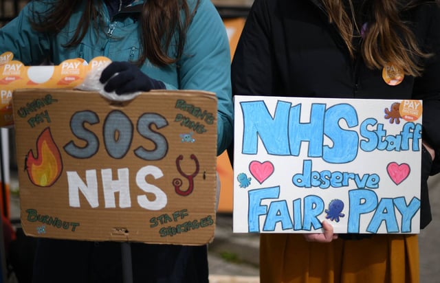 Junior doctors in England started a six-day walkout over pay. Photo: AFP
