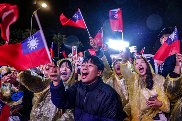 Kuomintang Supporters Rally in Taipei