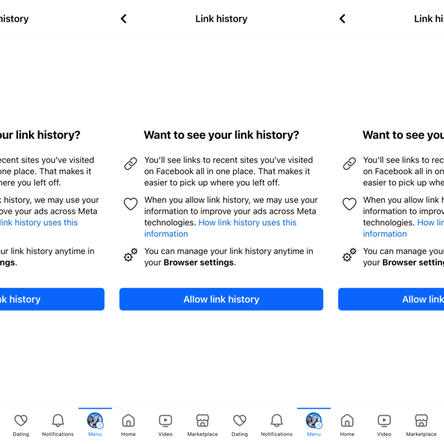 How to enable Link History on Facebook