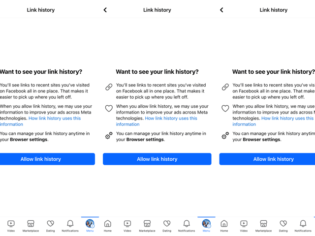 How to enable Link History on Facebook