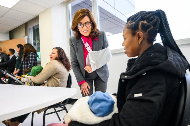 Gov. Kathy Hochul unveils the third proposal of her 2024 State of the State: a comprehensive six-point plan to combat maternal and infant mortality in New York.