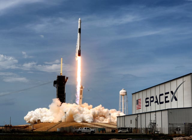 The SpaceX Falcon 9 rocket lifts off from Kennedy Space Center, Fla., on May 30, 2020. (Joe Burbank/Orlando Sentinel/Tribune News Service via Getty Images)